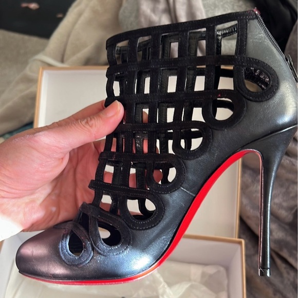 Christian Louboutin Cajaboot 100 NAPPA SHINY/velours - Picture 2 of 5